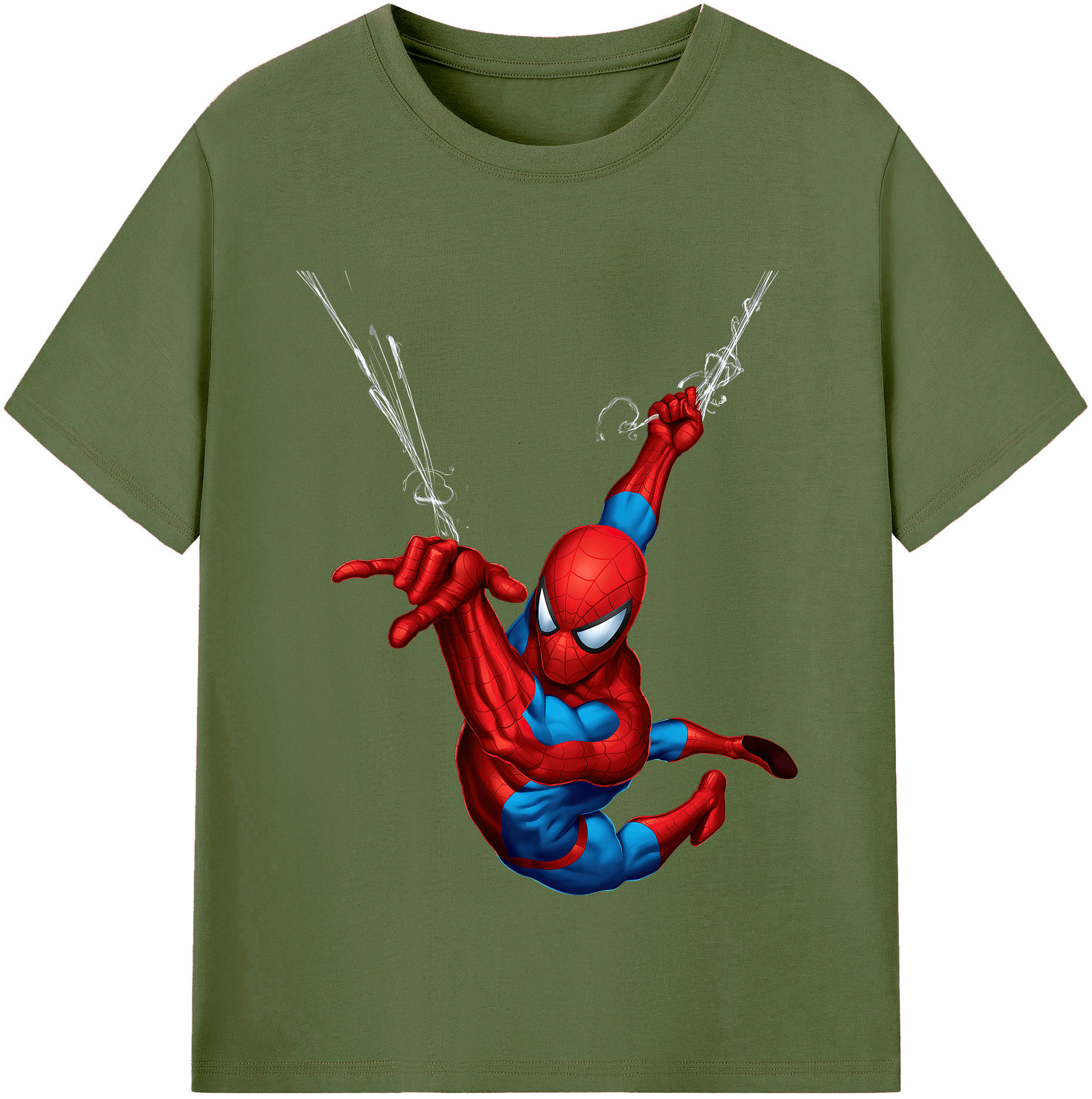 （画像用） Spider Man スパイダーマン 綿100％半袖Tシャツ（フロントプリント）